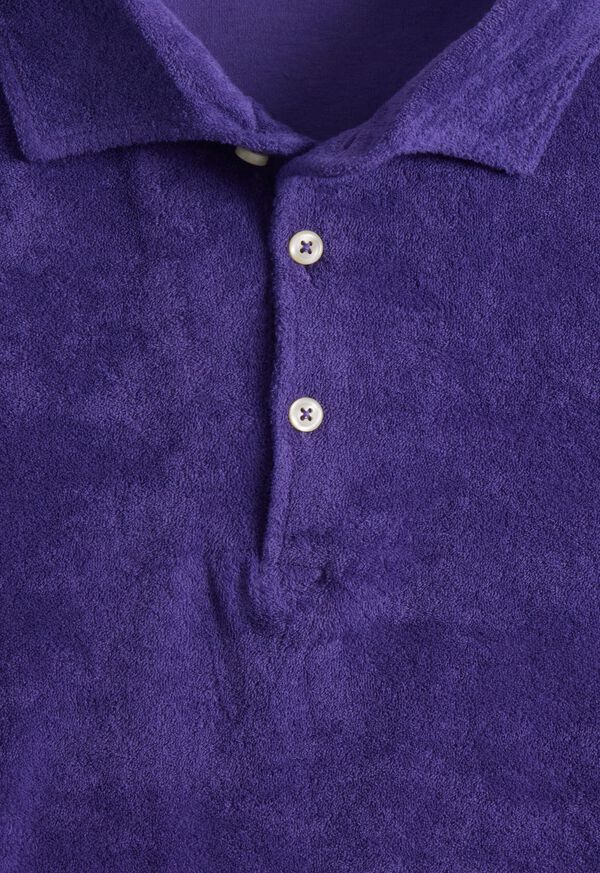 Paul Stuart Terry Cloth Short Sleeve Purple | AU_PAUL29279