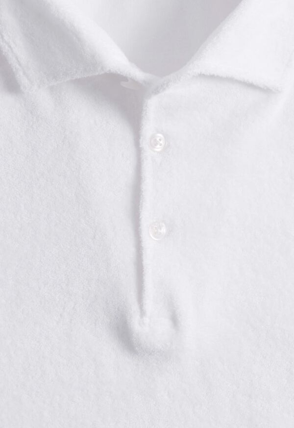 Paul Stuart Terry Cloth Short Sleeve White | AU_PAUL60209