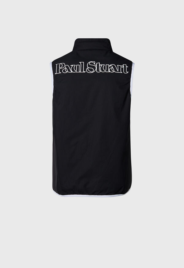 Paul Stuart Tonal Parquet Logo Vest Black | AU_PAUL86923