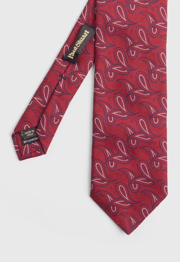 Paul Stuart Tossed Jacquard Paisley Red | AU_PAUL12258