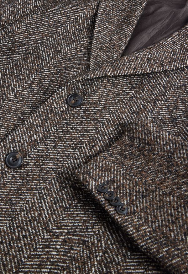 Paul Stuart Tweed Single Breasted Coat Brown | AU_PAUL49889