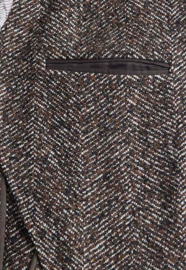 Paul Stuart Tweed Single Breasted Coat Brown | AU_PAUL49889