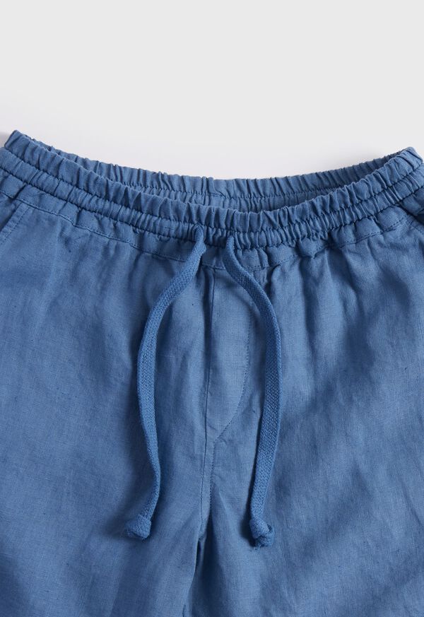 Paul Stuart Washed Linen Bermudas Blue | AU_PAUL59656