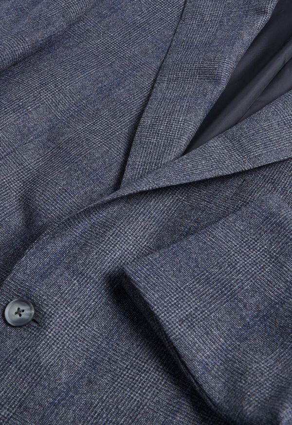 Paul Stuart Wool Cashmere Plaid Paul Suit Grey | AU_PAUL85620