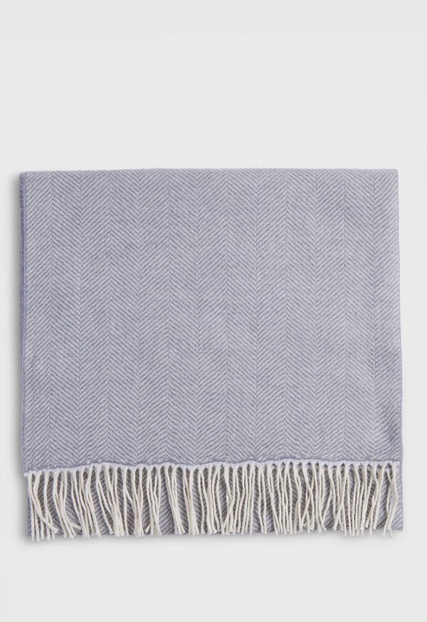 Paul Stuart Wool Chevron Scarf Silver | AU_PAUL27253