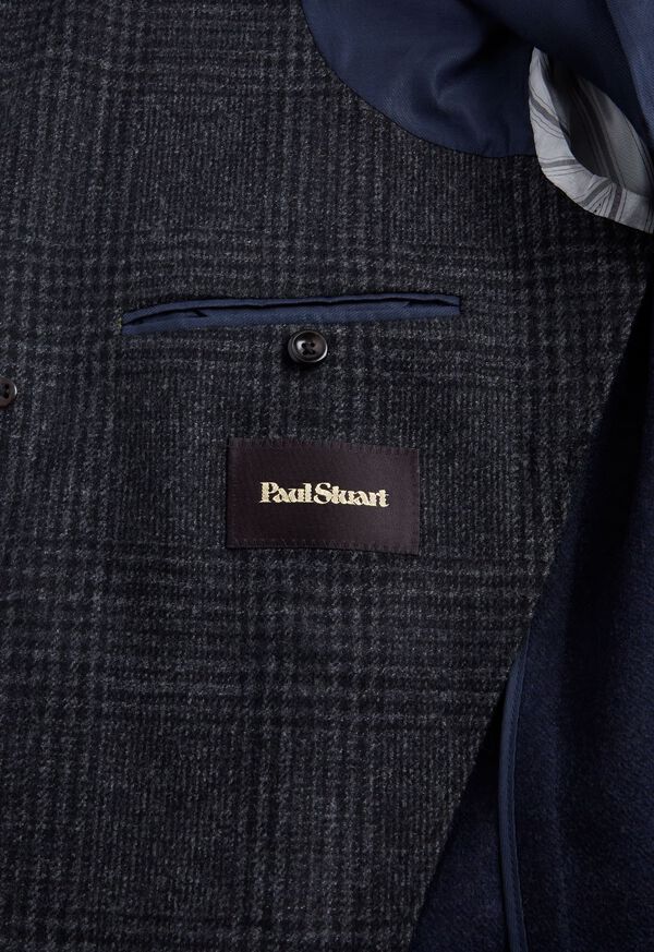 Paul Stuart Wool Plaid Overcoat Grey | AU_PAUL68800