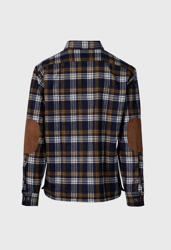 Paul Stuart Wool Plaid Overshirt Black | AU_PAUL40908