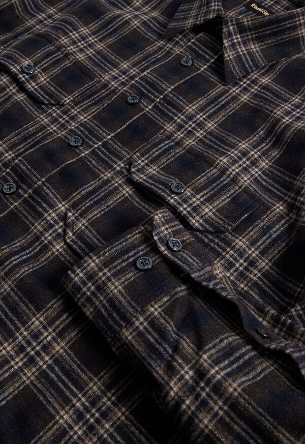 Paul Stuart Wool Plaid Overshirt Brown | AU_PAUL51368