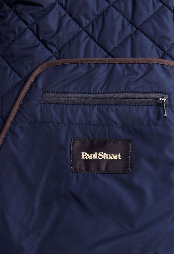 Paul Stuart Wool Plaid Quilted Navy / Burgundy | AU_PAUL96701