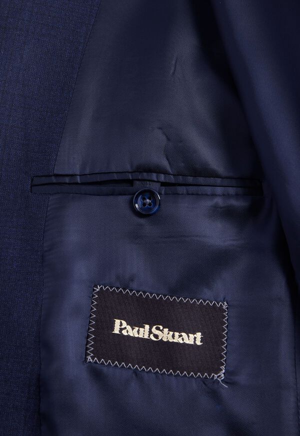 Paul Stuart Wool Silk Plaid Paul Navy | AU_PAUL40726