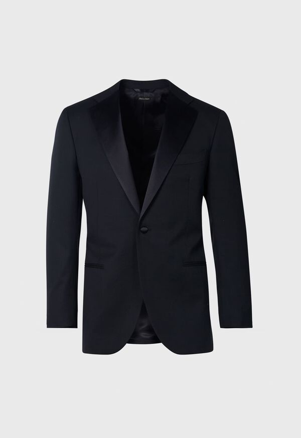 Paul Stuart Wool Tuxedo with Satin Notch Lapel Black | AU_PAUL53662