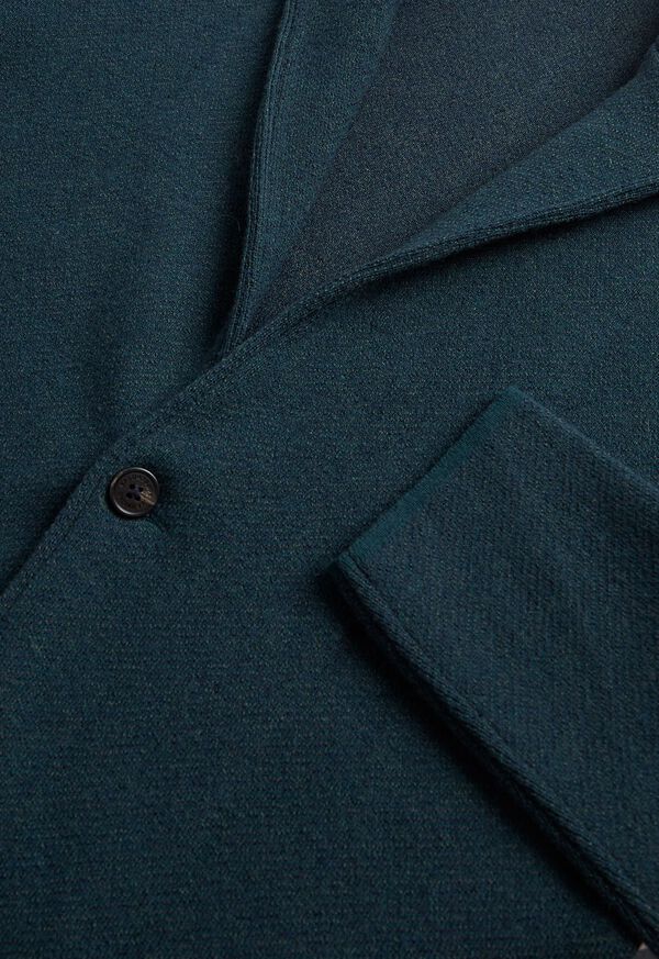 Paul Stuart Wool Twill Knit Jacket Green | AU_PAUL99852