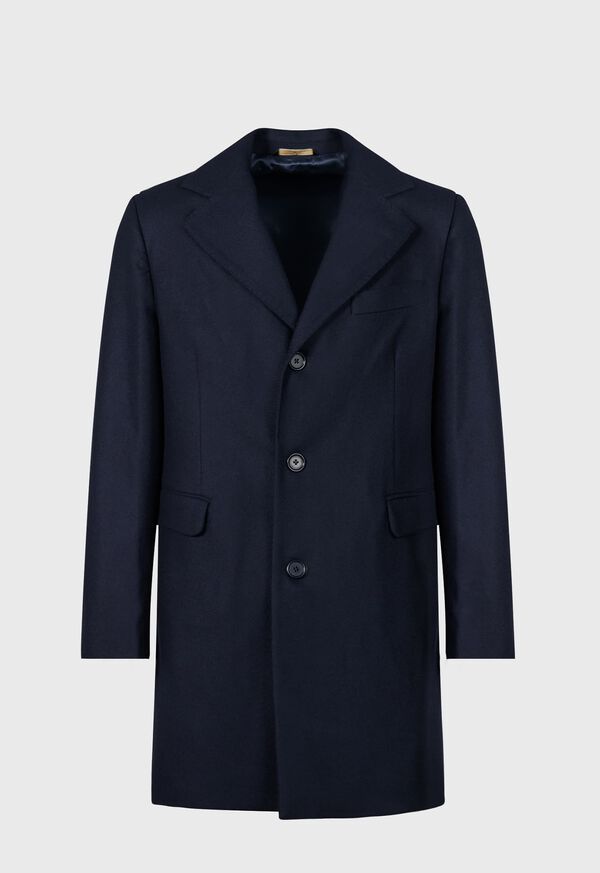 Paul Stuart Wool & Cashmere Chesterfield Coat Navy | AU_PAUL74745