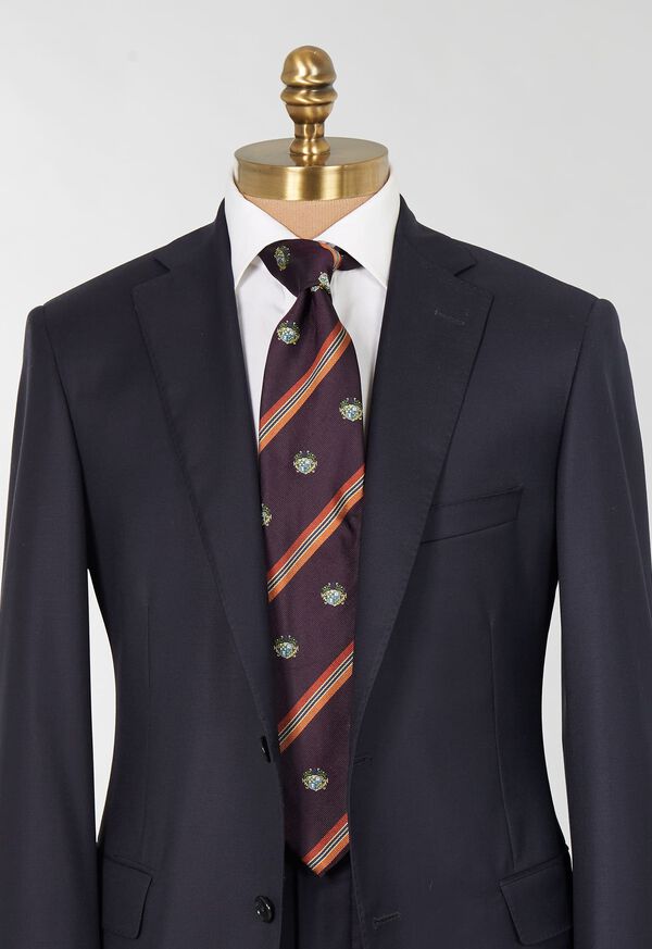 Paul Stuart Woven Silk Club Purple | AU_PAUL12929