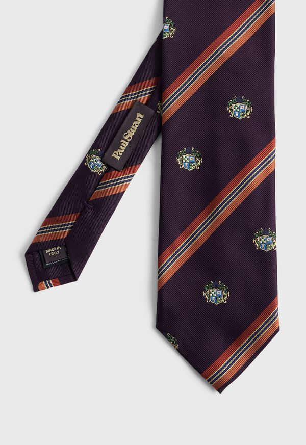 Paul Stuart Woven Silk Club Purple | AU_PAUL12929