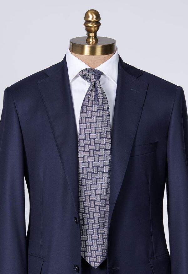 Paul Stuart Woven Silk Deco Navy | AU_PAUL17429