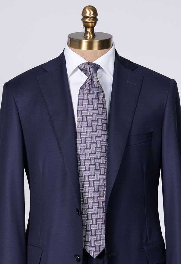 Paul Stuart Woven Silk Deco Purple | AU_PAUL49920