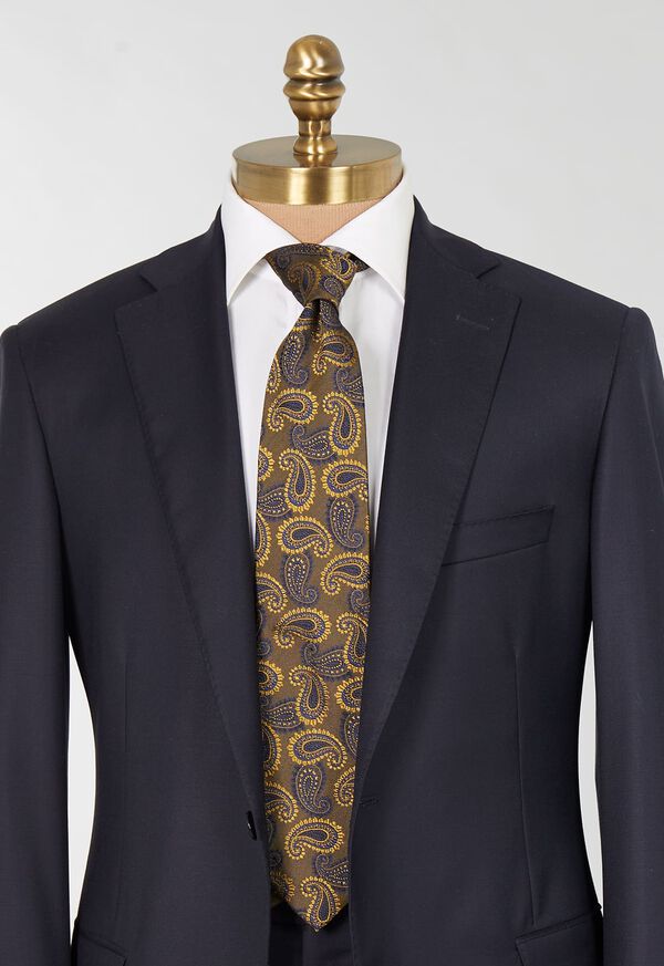 Paul Stuart Woven Silk Two Tone Paisley Gold | AU_PAUL19919